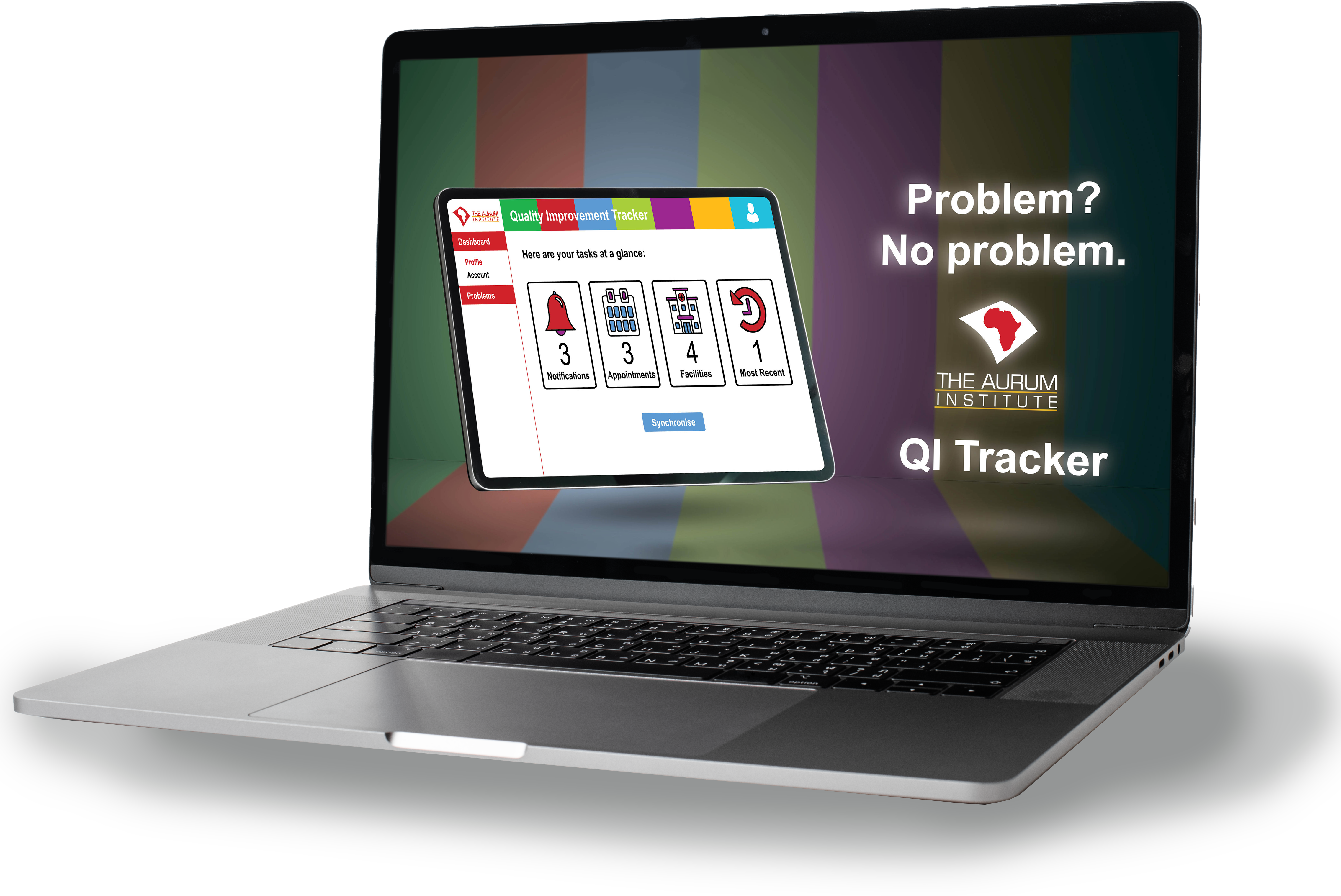 QI Tracker healthcare quality improvement mockup